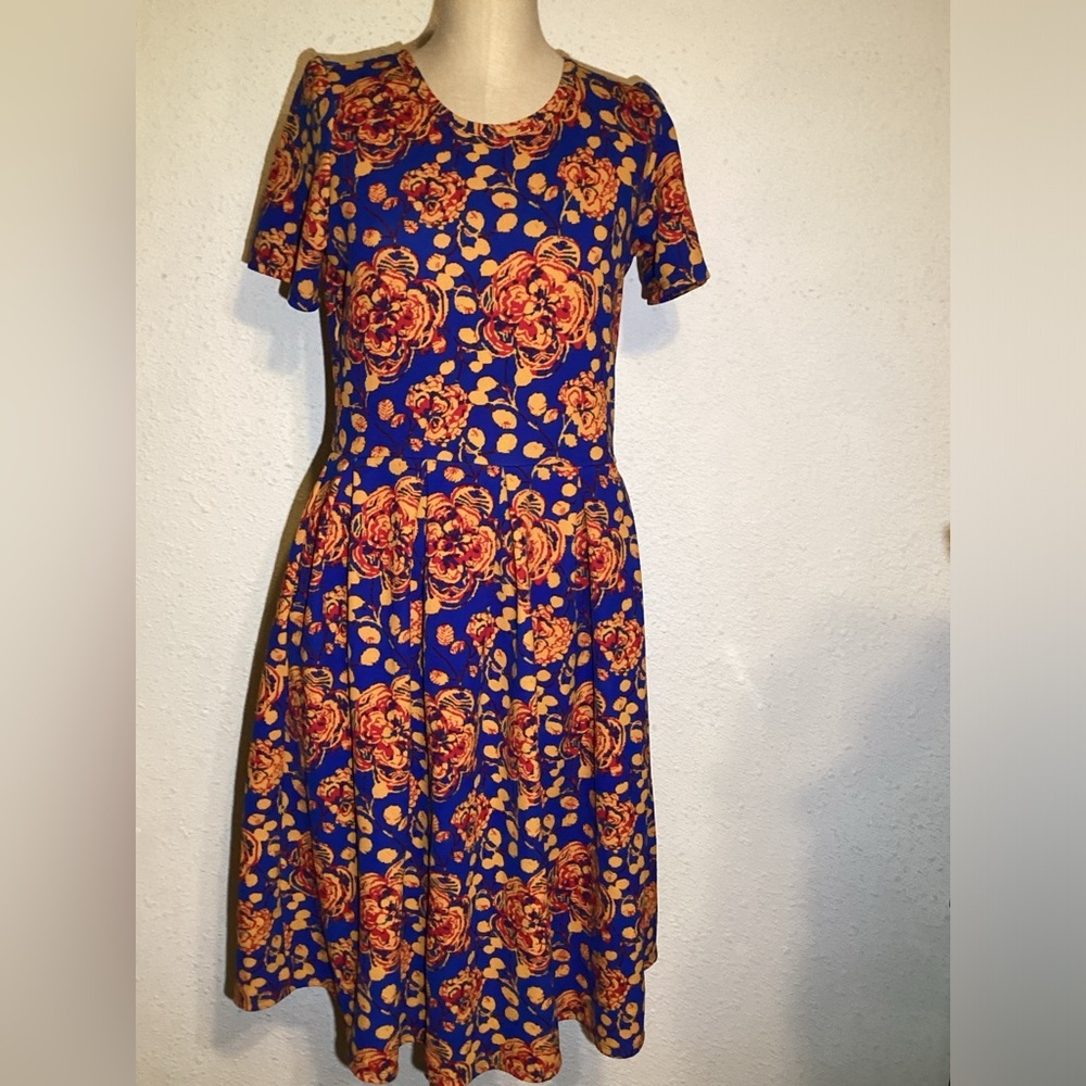 Lularoe Amelia unicorn floral dress size large
